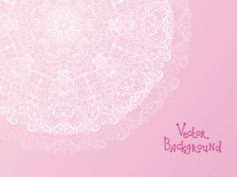 Abstract white doily vignette background vector