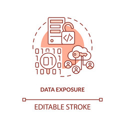 data exposure terracotta concept icon vector