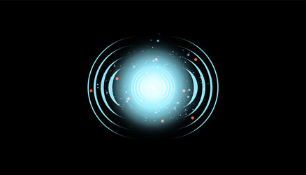 neon target isolated game interface element vector image