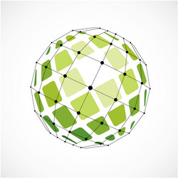 3d digital wireframe spherical object made using vector image