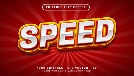 Dynamic 3D Speed Text Effect vector