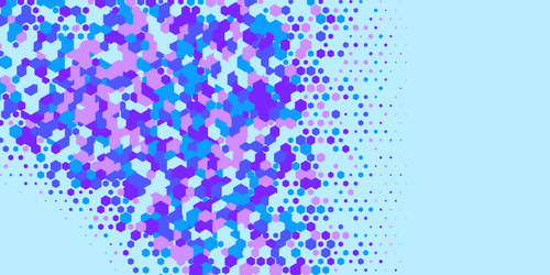 geometric multi size hexagon with color vector