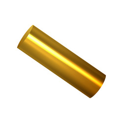 Golden cylinder realistic composition vector