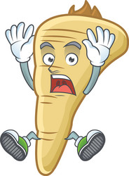 cartoon character parsnip style with shocking vector image