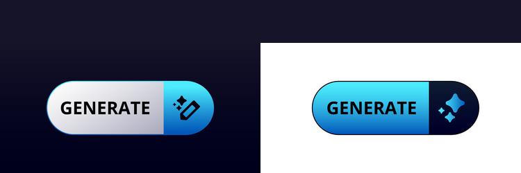 digital buttons with generate icon and text vector image