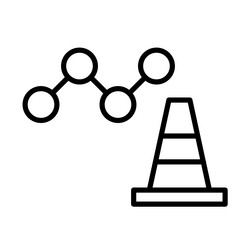 implementation key performance indicator icon vector image