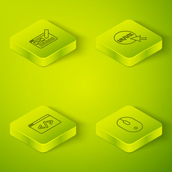 Set isometric line ui or ux design front end vector