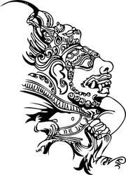 bali motifs stone idol of island Vector Image