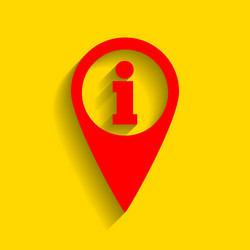 map pointer with information sign red vector image