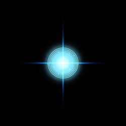 neon target isolated game interface element vector image