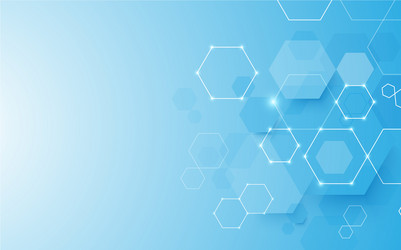 Medical care blue background with hexagonal Vector Image
