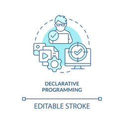 Declarative programming turquoise concept icon vector