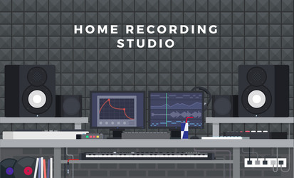 Home recording studio vector