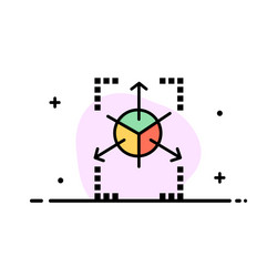 Prototype grid database chart business flat line vector