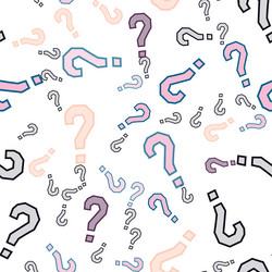 Quiz seamless pattern question marks doubt faq vector