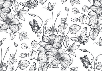 Seamless pattern with hand drawn Royalty Free Vector Image