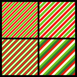 Candy cane stripes diagonal pattern set popular vector