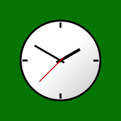 clock icon flat design eps10 vector image