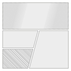 comics pop art style blank layout template vector