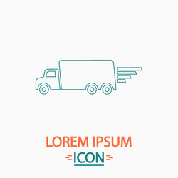 fast delivery computer symbol vector image