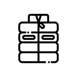jacket icon thin linear style design isolated vector image