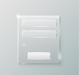 login and register web glossy form vector image