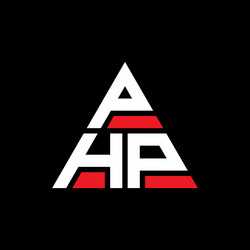 Php triangle letter logo design vector