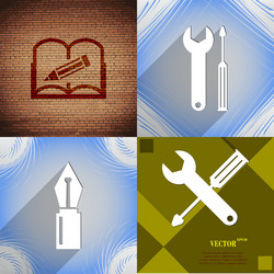 set of abstract backgrounds with different web vector image