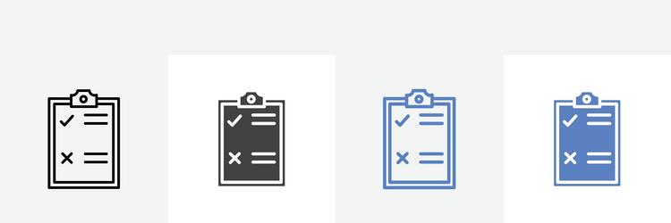 clipboard icon set use for web ui or app vector image