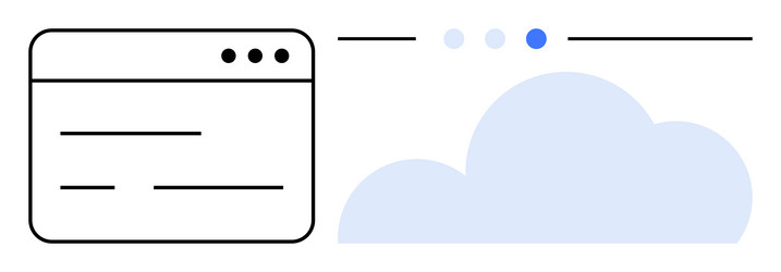 Cloud Data Synchronization Interface vector image