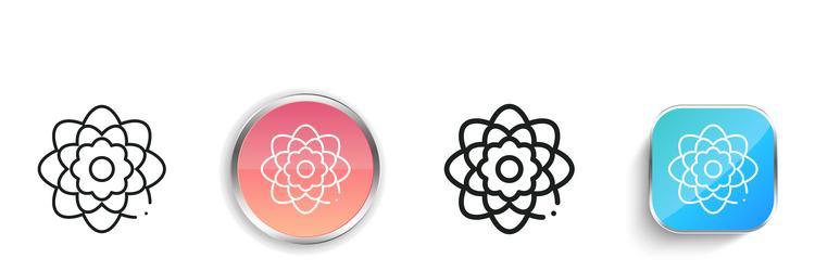 dalia icon thin linear regular and button style vector image