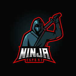 Ninja esport logo vector