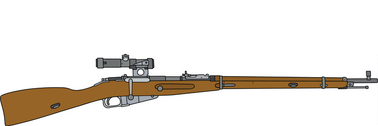Old short military rifle Royalty Free Vector Image