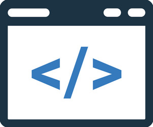 programming code icon simple editable design vector image