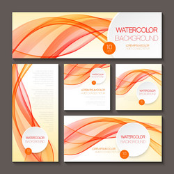 set of templates for print or web design vector image
