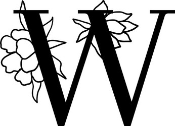 Blooming floral initial m monogram and logo Vector Image