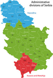 Premium Vector  Map with borders of vojvodina in vector