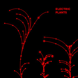 Wire grid trees made of connected dots vector