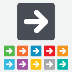 arrow sign icon next button navigation symbol vector image