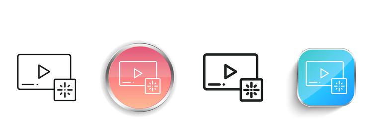brightness icon thin linear regular and button vector image