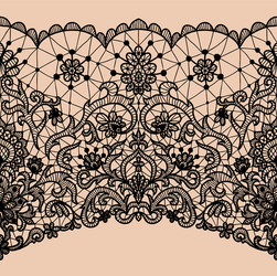 seamless black lace vector