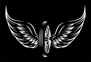 template on motorcycle theme with calligraphic Vector Image