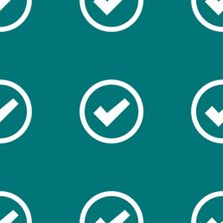 check mark web icon flat design seamless pattern vector image