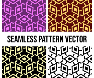 snowflake seamless pattern with 4 color vector image