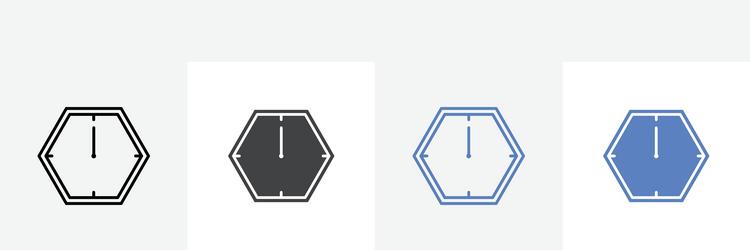clock icon set use for web ui or app vector image