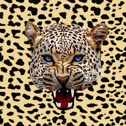 leopard print pattern repeating background vector image