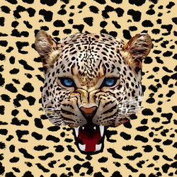 leopard print pattern repeating background vector