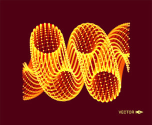 Spiral connection structure abstract grid design vector