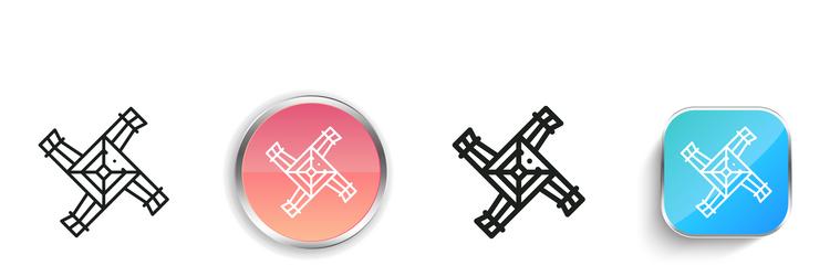 brigid cross icon thin linear regular and button vector image