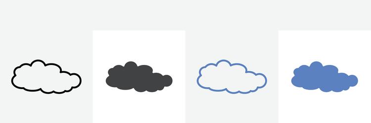 cloud icon set use for web ui or app vector image